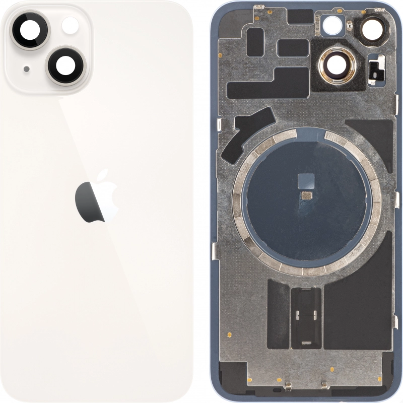 Spate telefon: Capac baterie Iphone 14 cu Lentile si Magnet, Alb [1]