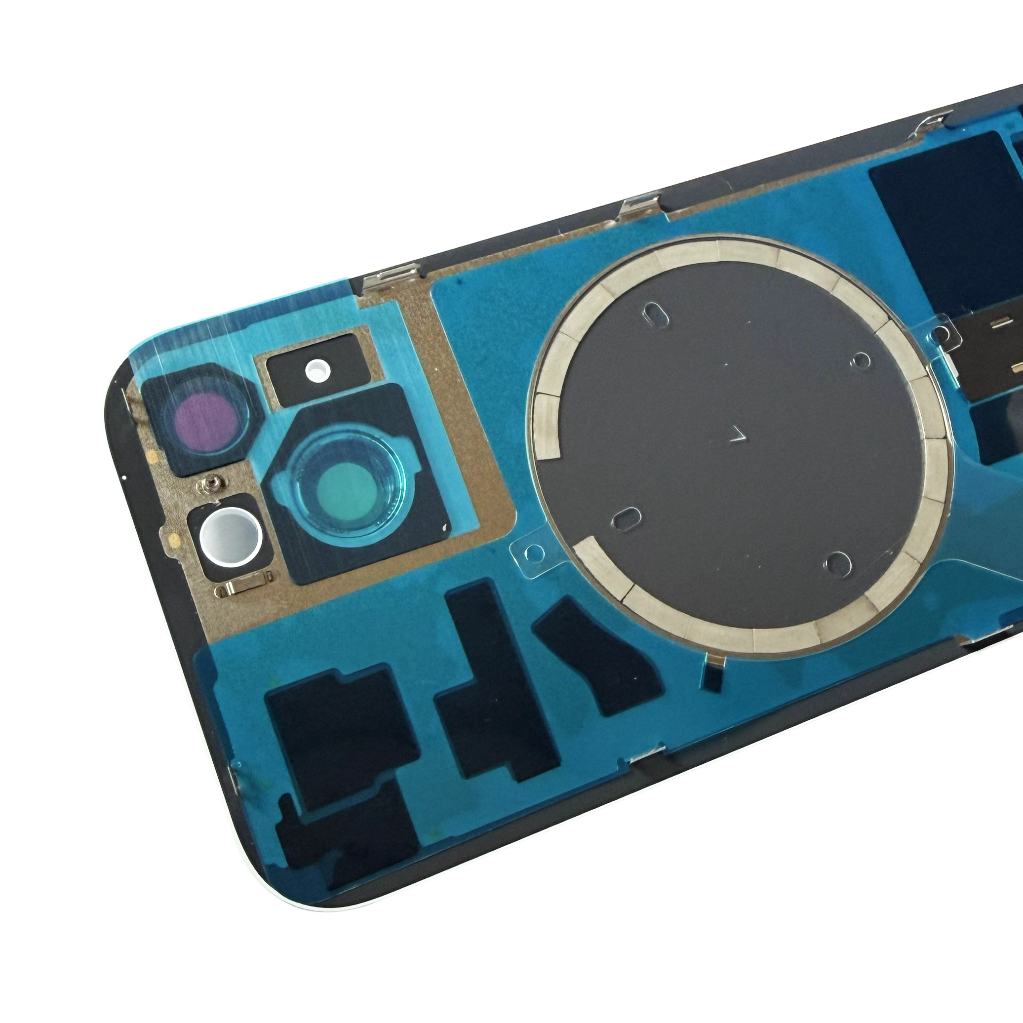 Spate telefon: Capac baterie Iphone 15 cu Lentile si Magnet, Roz [3]