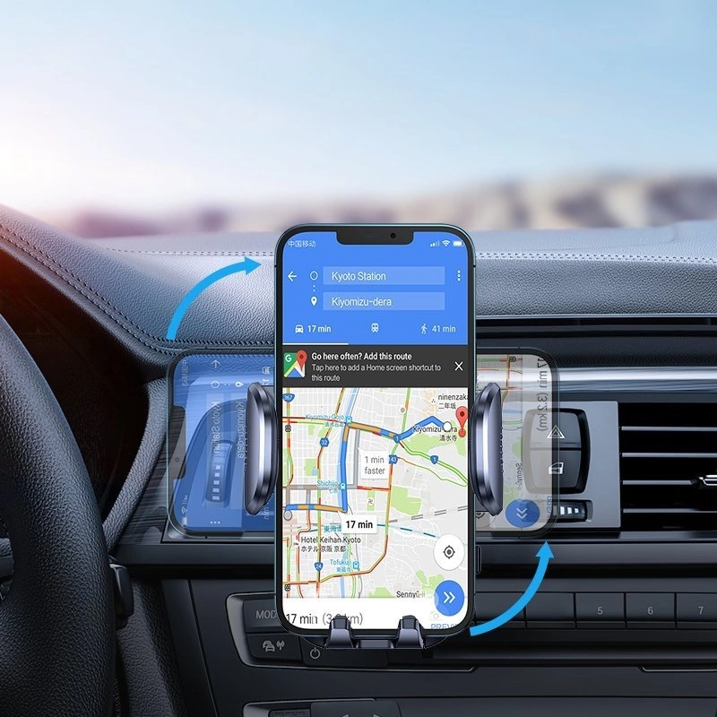 Suport auto Joyroom pentru grila de ventilație cu încărcător wireless Qi 15W – Negru (JR-ZS241) [2]