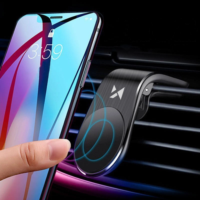 Suport magnetic pentru telefon Wozinsky pe grila de ventilație – Negru (WCH-02) [3]