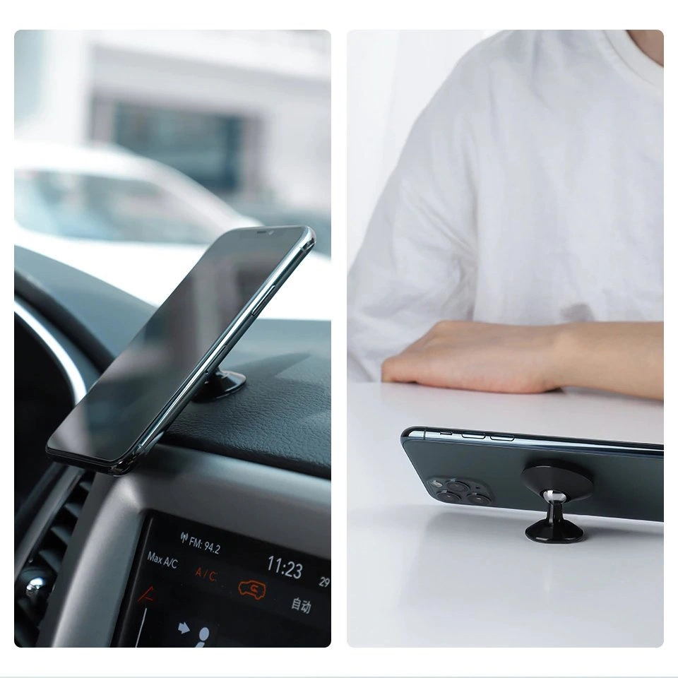 Wozinsky Suport auto magnetic pentru bord, 360°, autoadeziv – Negru (WMH-05) [2]