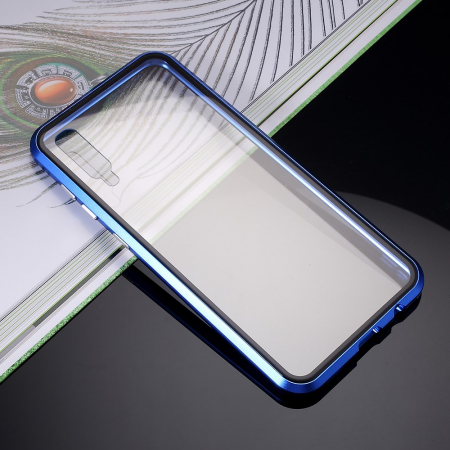Bumper magnetic sticla fata-spate Samsung A50 - Albastru [2]