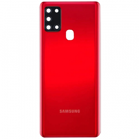 Spate telefon, capac baterie - Spate telefon: Capac baterie Samsung A21s, Rosu