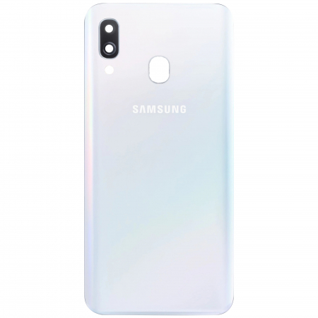 Spate telefon, capac baterie - Spate telefon: Capac baterie Samsung A40, Alb