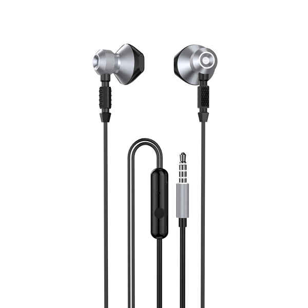 Casti wireless TWS - Căști Dudao Metal In-Ear cu fir 3.5mm Mini Jack Gri X2C - Gri