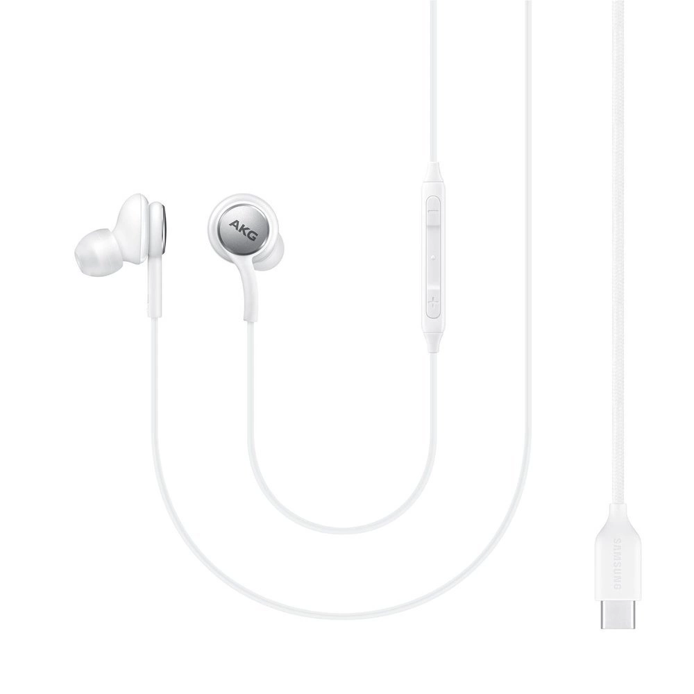 Casti wireless TWS - Căști Samsung AKG cu fir in-ear USB-C EO-IC100BWEGEU - albe