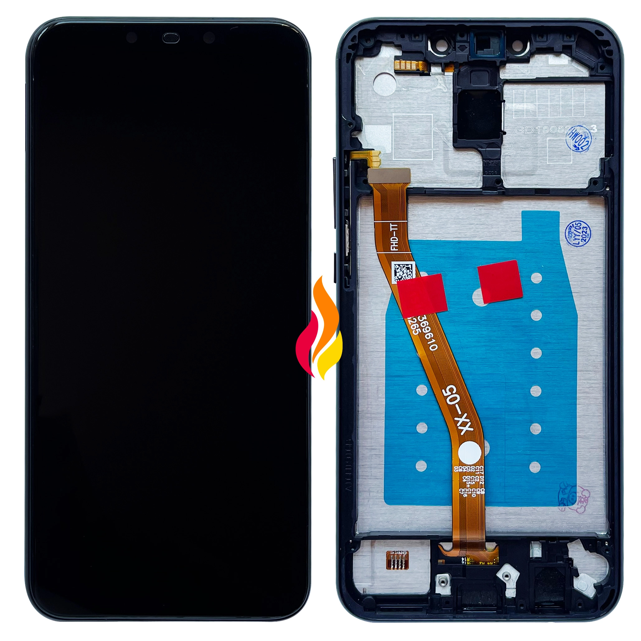 Piese Service Gsm - Display Huawei Mate 20 lite cu rama, Negru