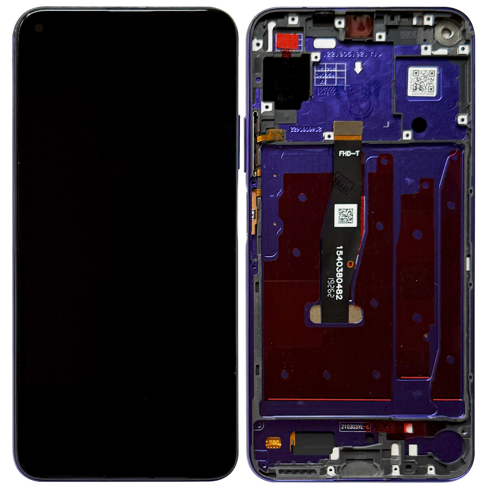 Display telefoane - Display Huawei Nova 5T cu rama, Purple