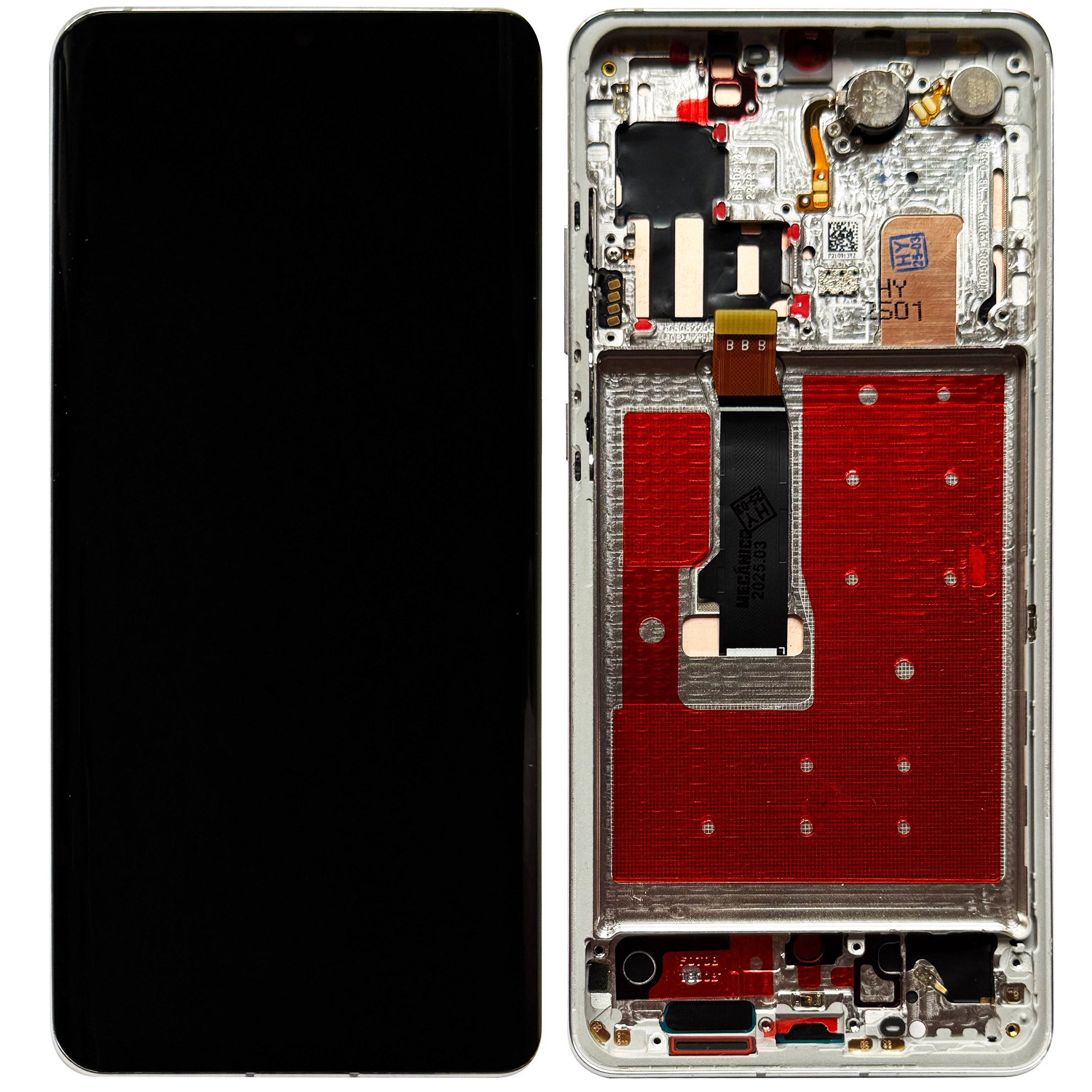 Display telefoane - Display Huawei P30 Pro OLED cu rama, Alb