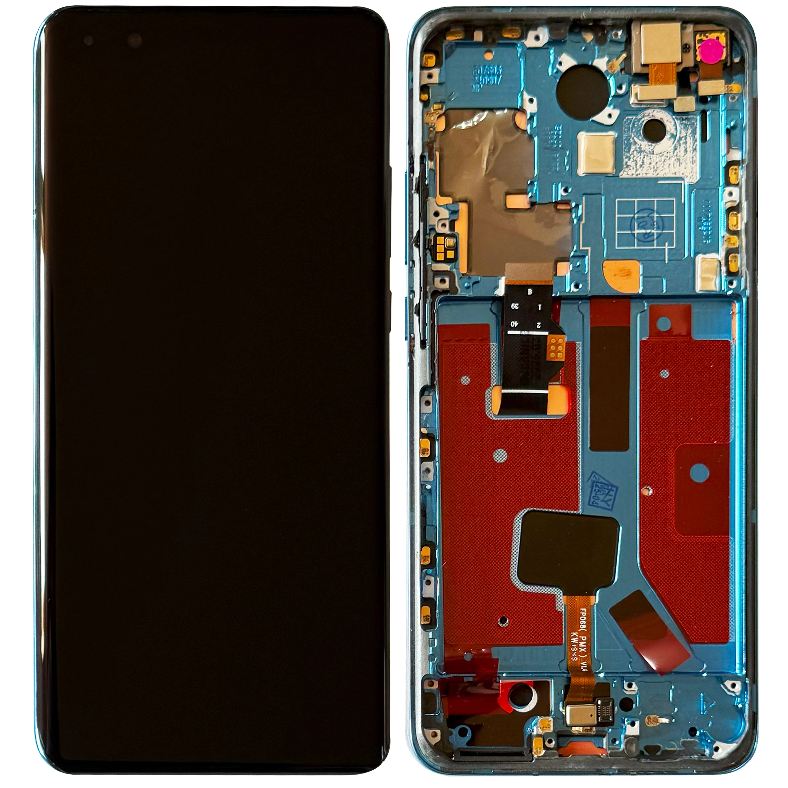 Display telefoane - Display Huawei P40 Pro OLED cu rama, Albastru