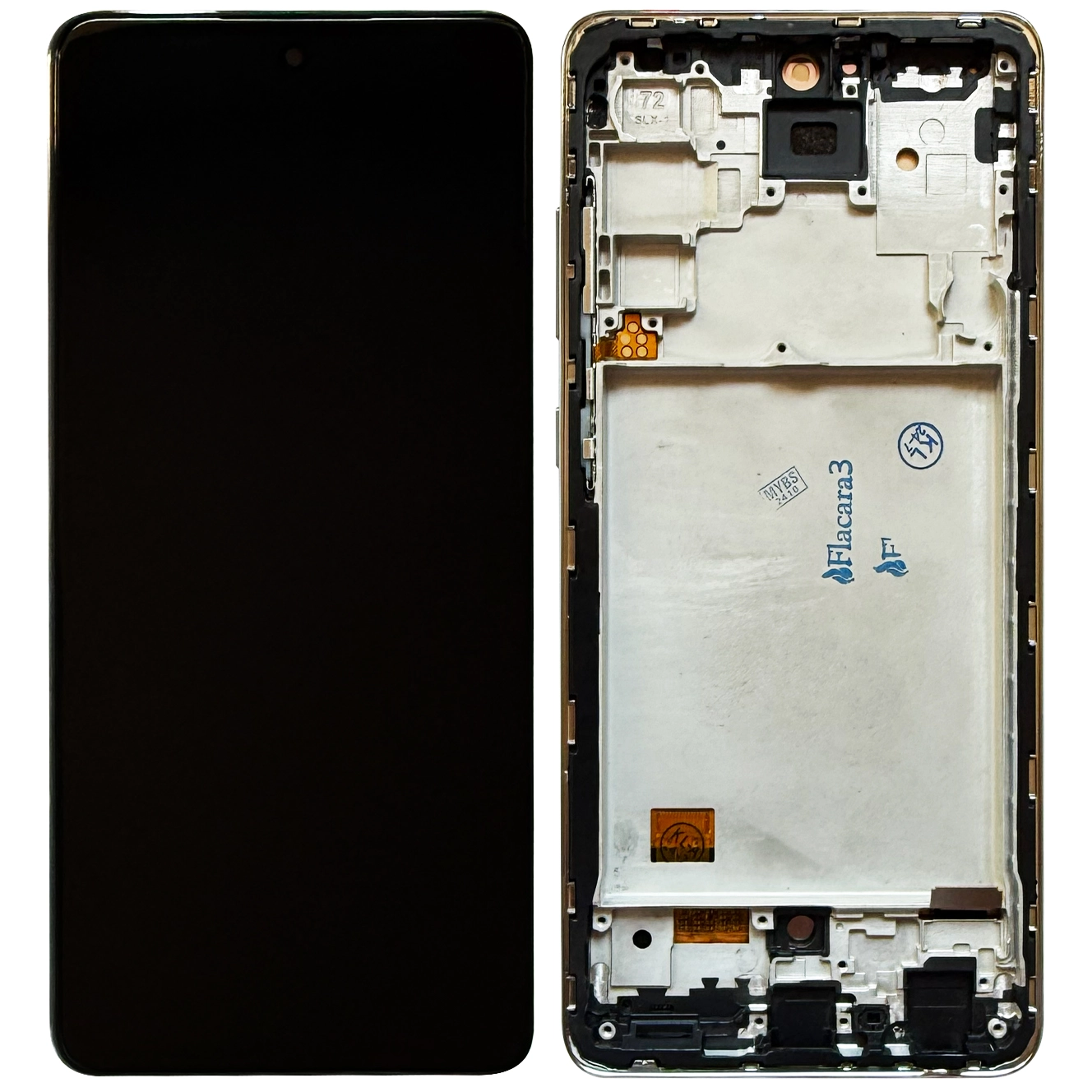 Display telefoane - Display Samsung A72 cu rama OLED Alb