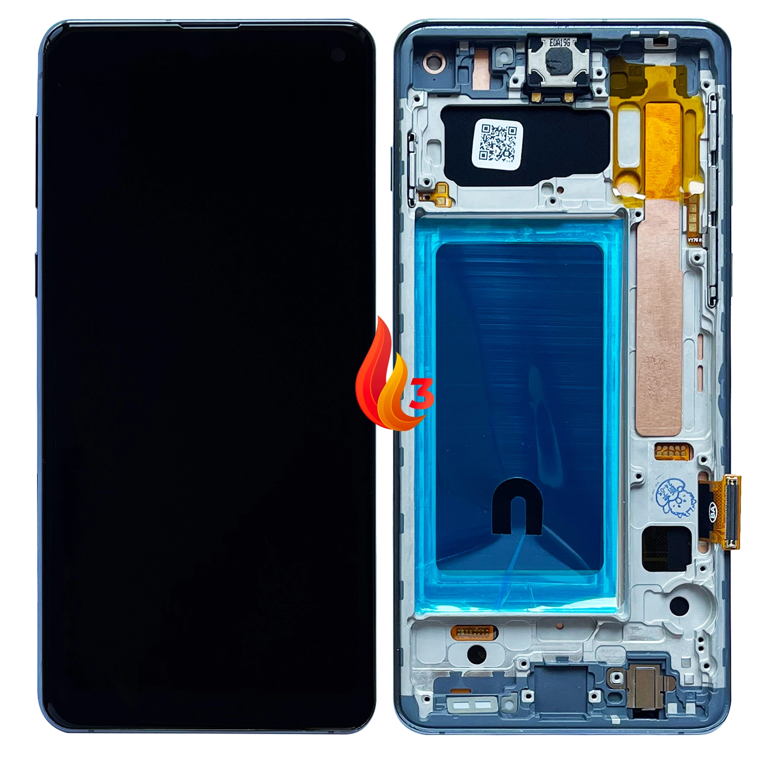Display telefoane - Display Samsung S10 cu rama, Negru
