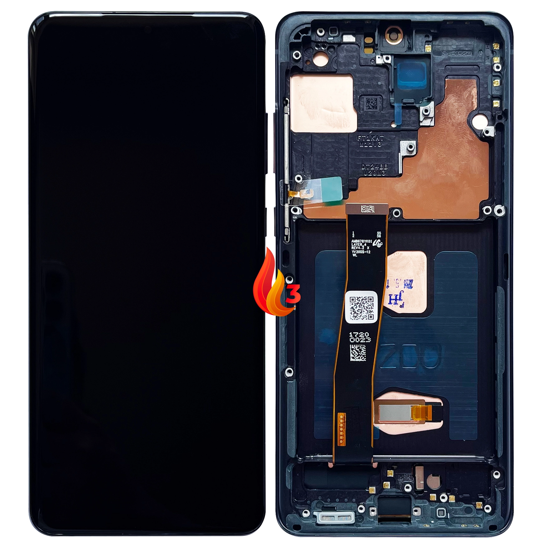 Display telefoane - Display Samsung  S20 Ultra 5G LCD cu rama, Gray