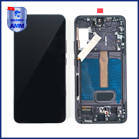 Display telefoane - Display Samsung S22 Plus OLED cu rama, Negru