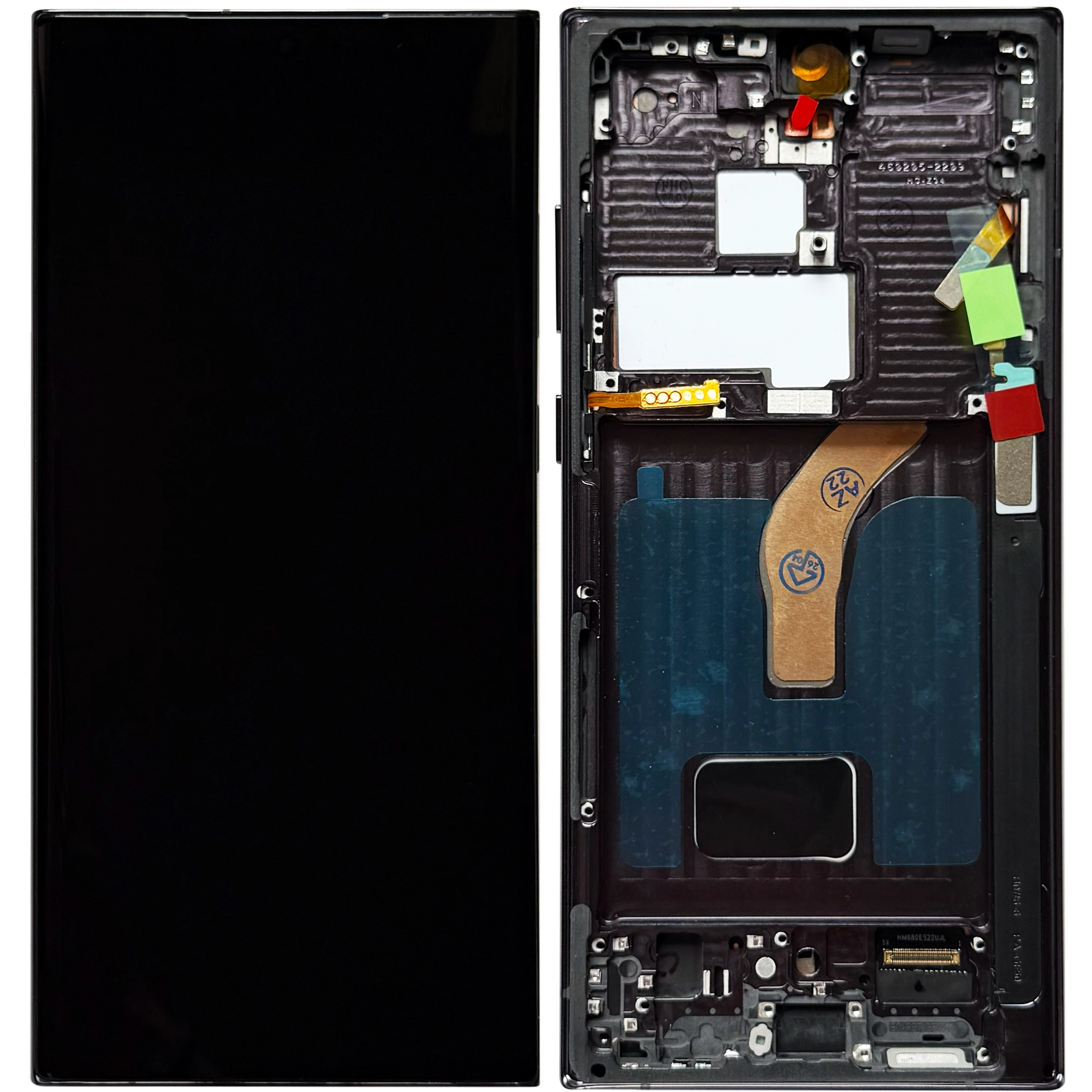 Display Samsung S22 Ultra OEM OLED cu rama, Negru [0]