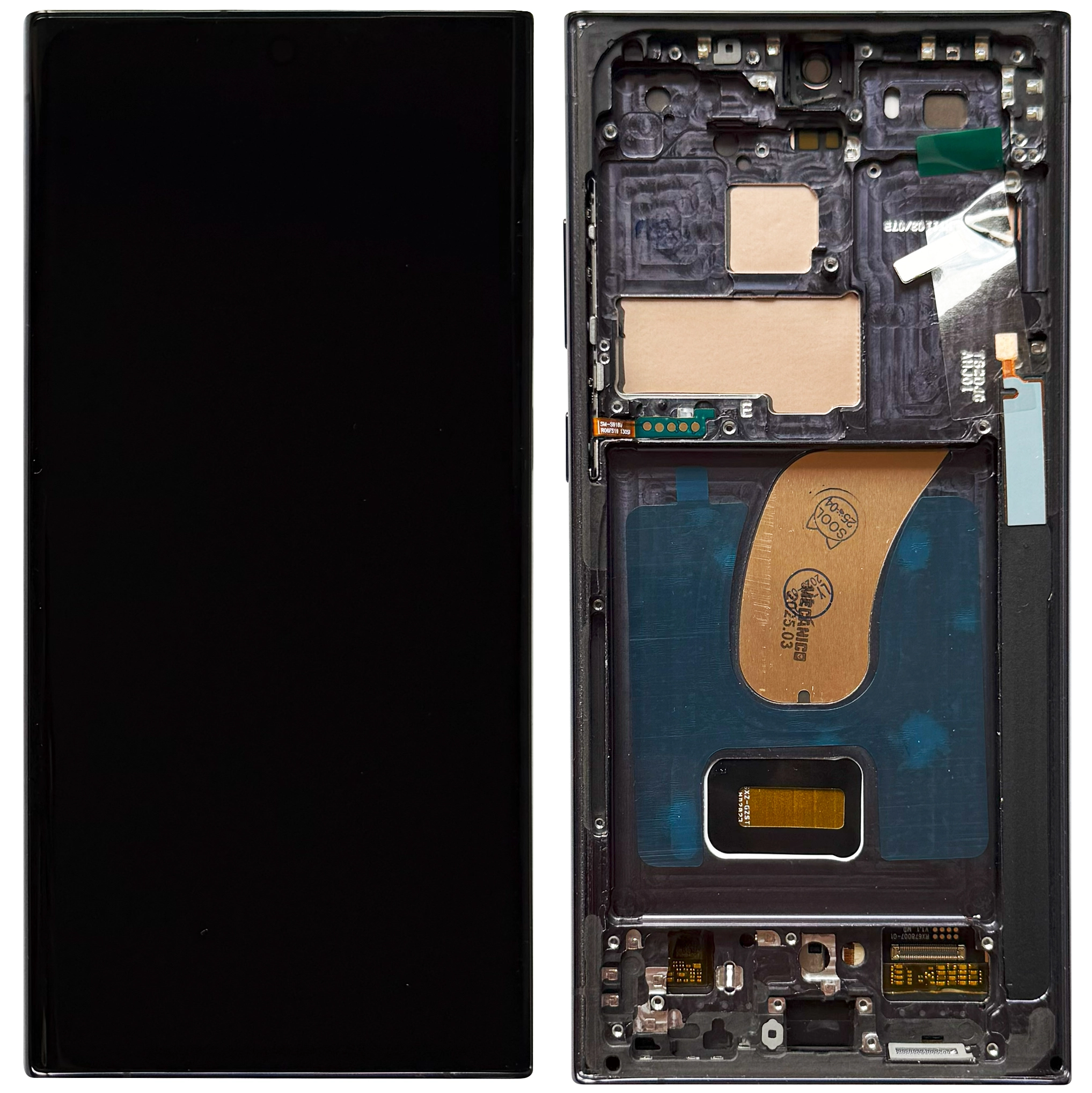 Display telefoane - Display Samsung S23 Ultra OLED cu rama, Negru