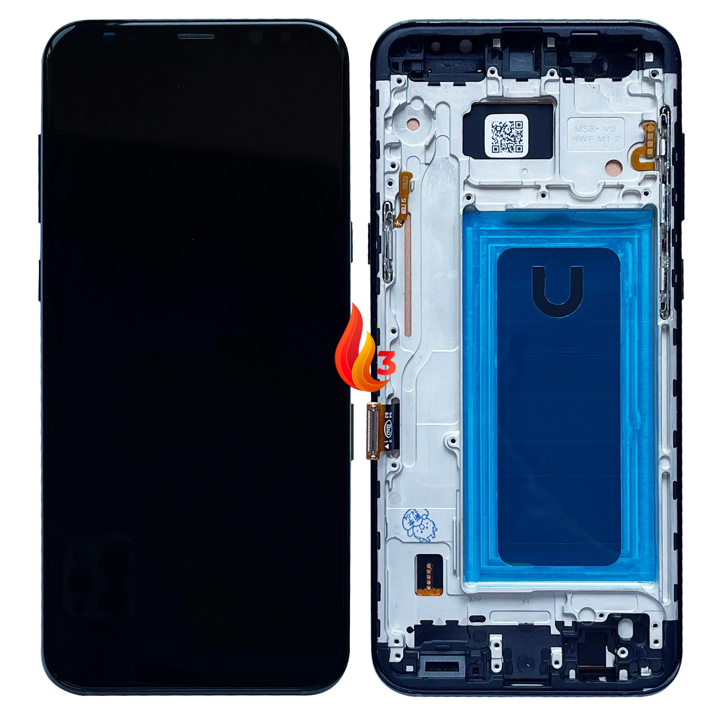 Display telefoane - Display Samsung S8 plus cu rama, Negru