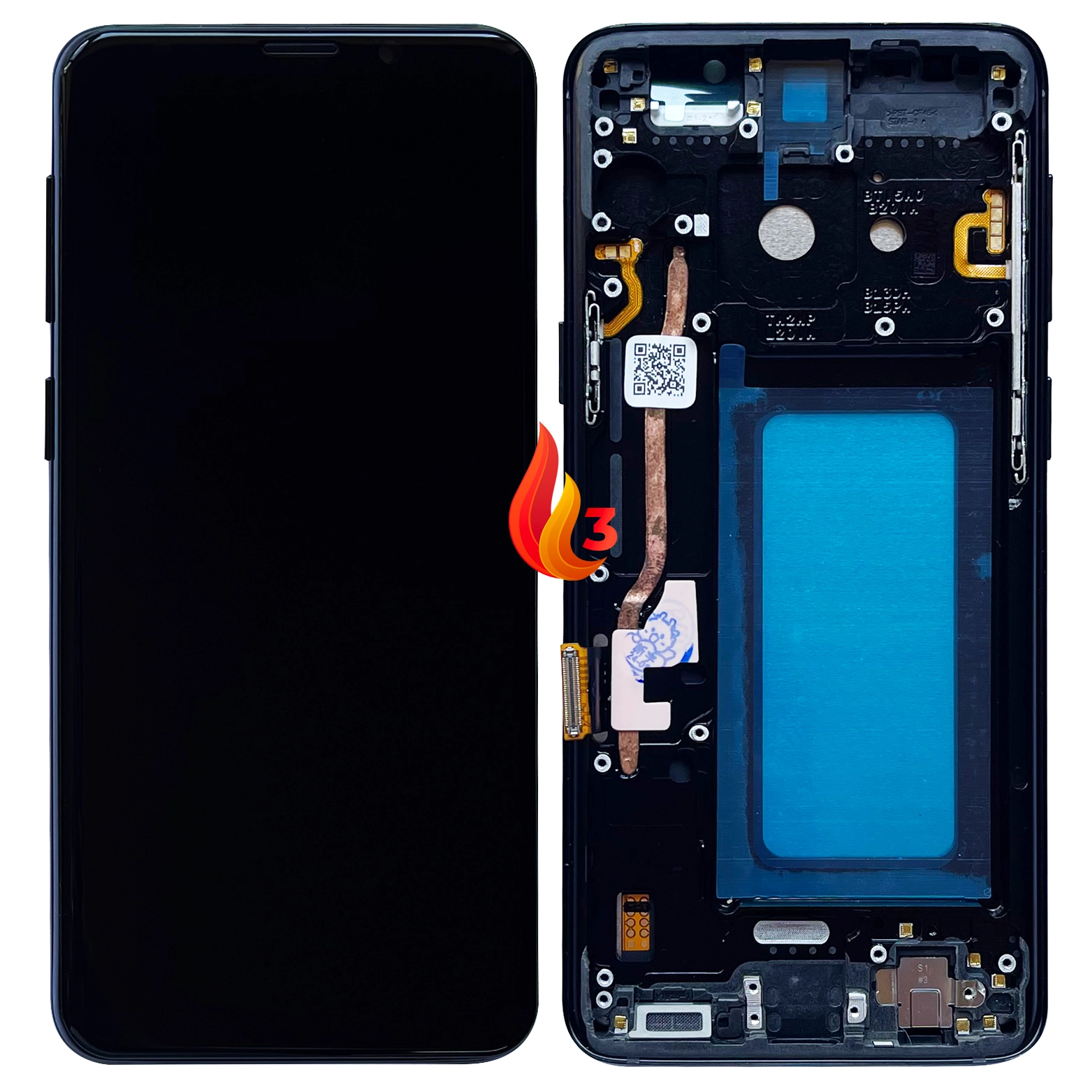 Display telefoane - Display Samsung S9 cu rama, Negru