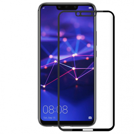 Folii telefoane - Folie sticla 9D Huawei Mate 20 Lite - negru