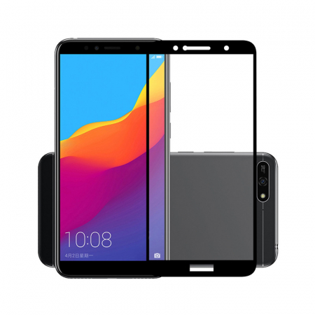 Sticla 9D - Folie sticla 9D Huawei Y7 (2018) - negru