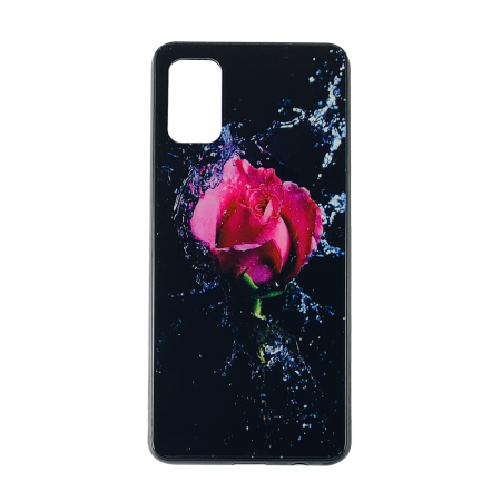 Huse telefoane Samsung - Husa Samsug S20 Ultra silicon cu sticla marmura trandafir