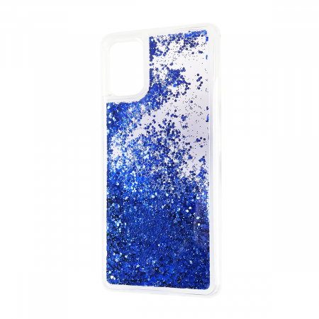 Iphone 12/12 Pro - Husa silicon lichid sclipici iPhone 12/12 Pro, Albastru