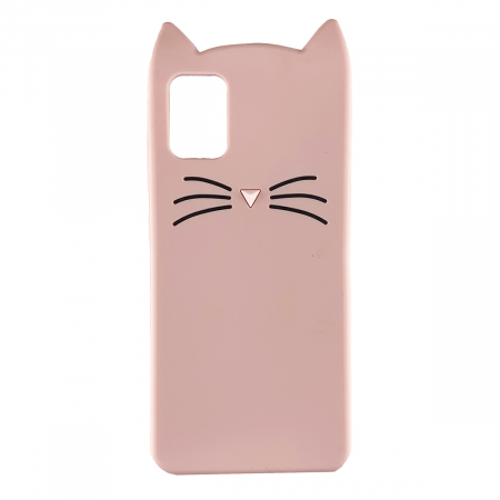 A41 - Husa silicon pisica Samsung A41, Roz