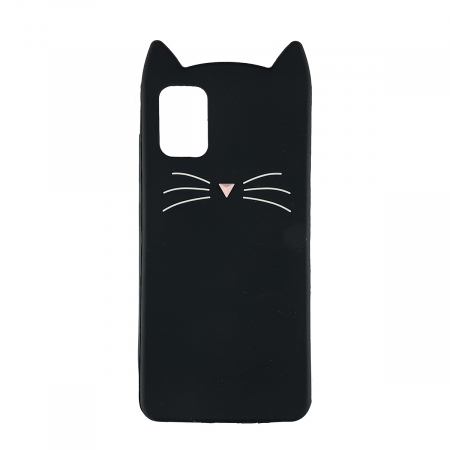 A41 - Husa silicon pisica Samsung A41, Negru