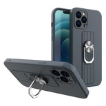 Huse telefoane Samsung - Husa silicon inel Samsung S22, Albastru