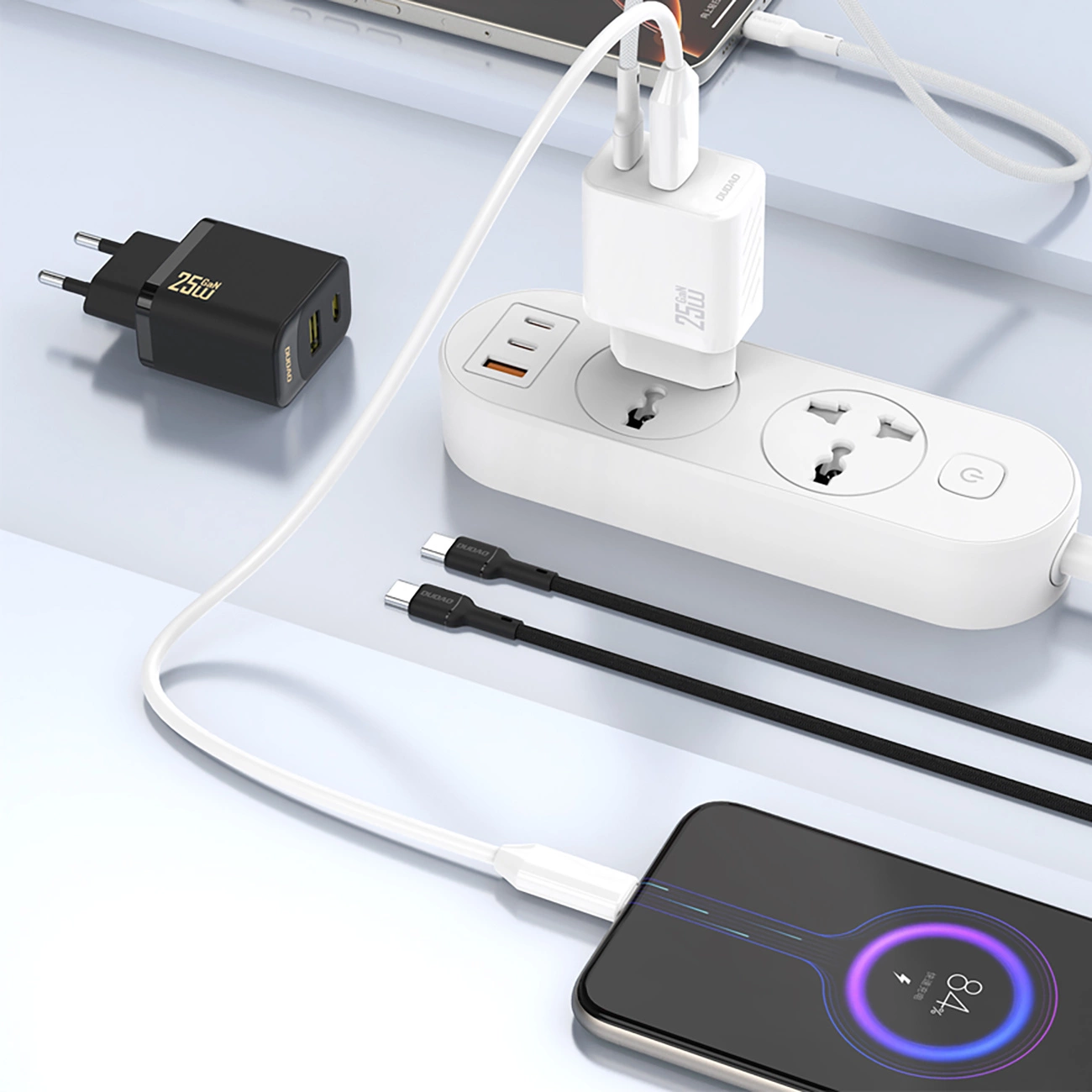 Încărcător Dudao A26T GaN 25W USB-A, USB-C – Negru [1]