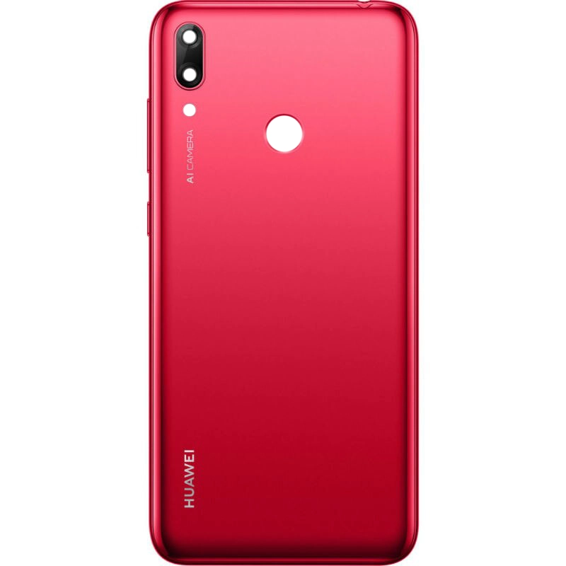 Spate telefon, capac baterie - Spate telefon: Capac baterie Huawei Y7 2019, Rosu