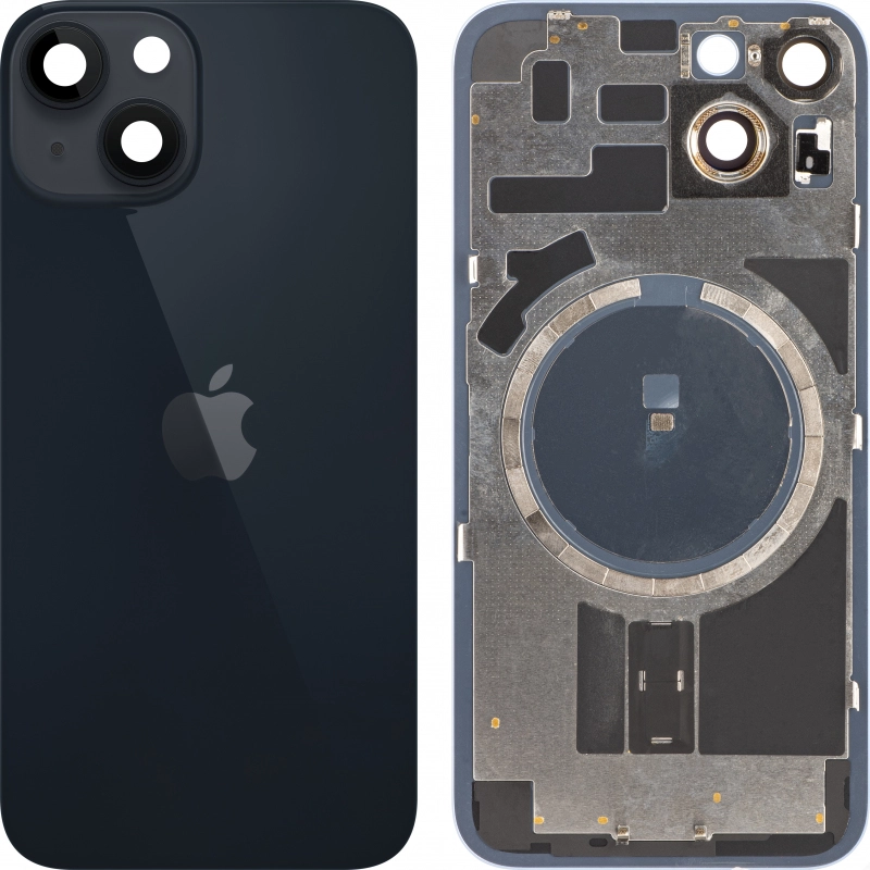 Spate telefon, capac baterie - Spate telefon: Capac baterie Iphone 14 cu Lentile si Magnet, Negru