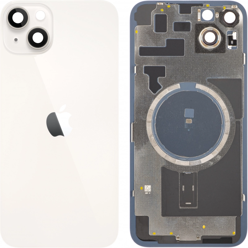 Spate telefon, capac baterie - Spate telefon: Capac baterie Iphone 14 Plus cu Lentile si Magnet, Alb