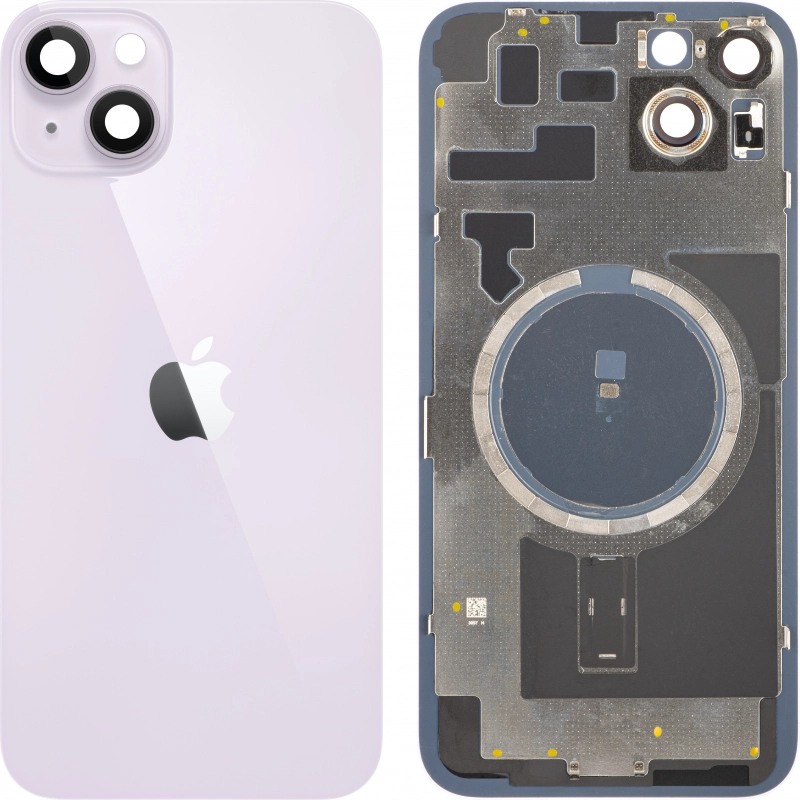 Spate telefon, capac baterie - Spate telefon: Capac baterie Iphone 14 Plus cu Lentile si Magnet, Mov