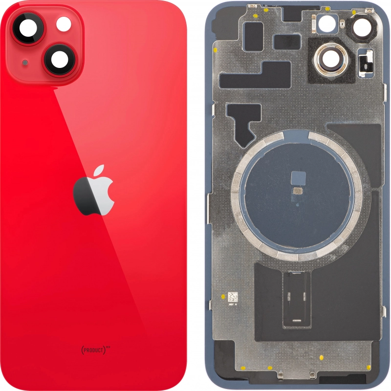 Spate telefon, capac baterie - Spate telefon: Capac baterie Iphone 14 Plus cu Lentile si Magnet, Rosu
