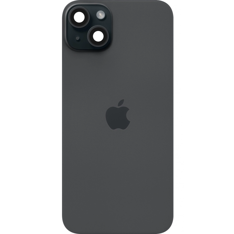 Spate telefon, capac baterie - Spate telefon: Capac baterie Iphone 15 cu Lentile si Magnet, Negru