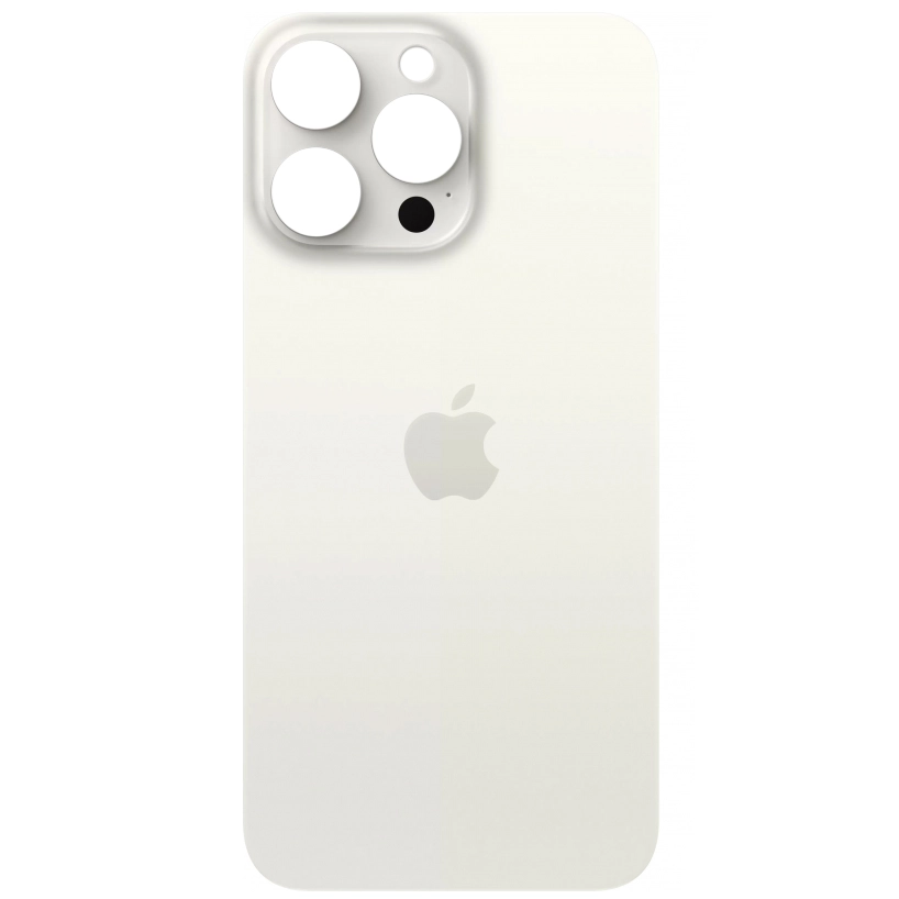 Spate telefon, capac baterie - Spate telefon: Capac baterie Iphone 15 Pro, Alb