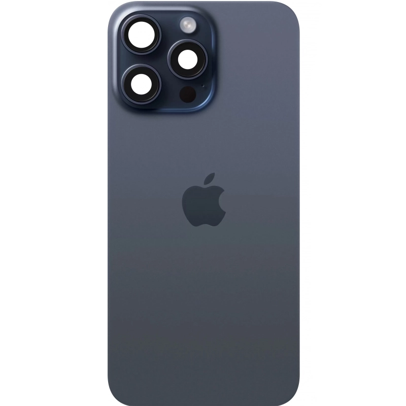 Piese Service Gsm - Spate telefon: Capac baterie Iphone 15 Pro cu Lentile si Magnet, Albastru
