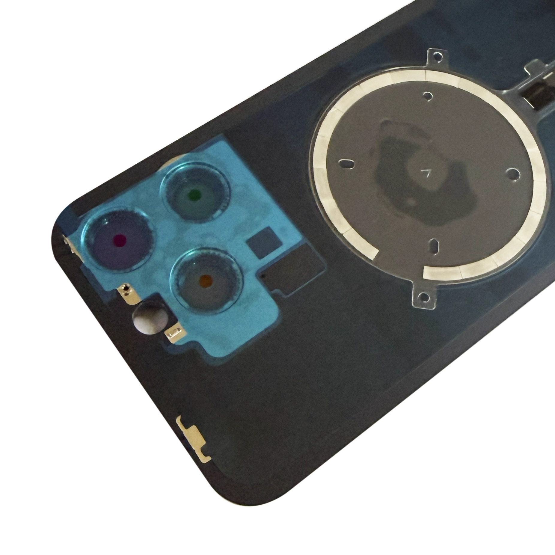 Spate telefon: Capac baterie Iphone 15 Pro Max cu Lentile si Magnet, Alb [2]