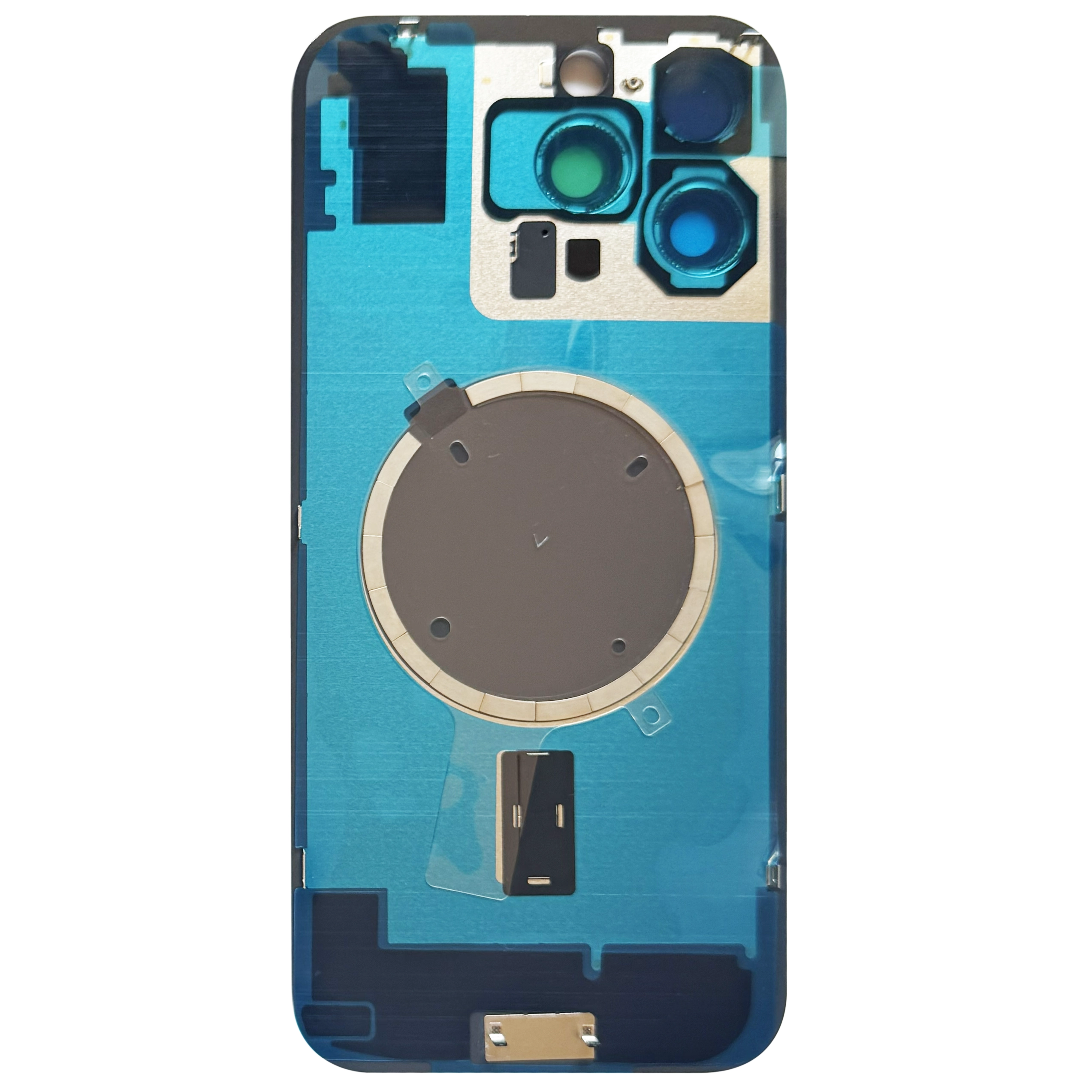 Spate telefon: Capac baterie Iphone 16 Pro Max cu Lentile si Magnet, Alb [1]