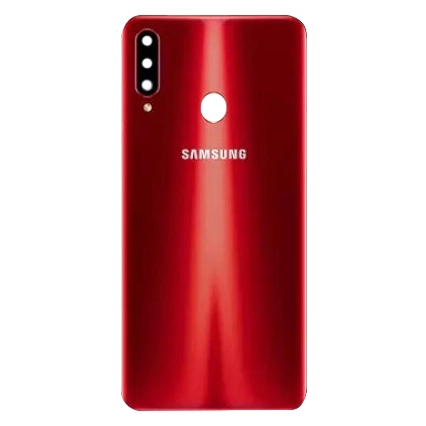 Spate telefon, capac baterie - Spate telefon: Capac baterie Samsung A20s, Rosu