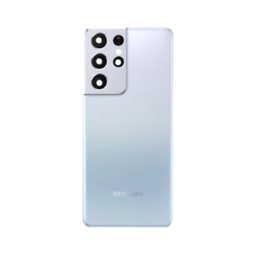 Spate telefon, capac baterie - Spate telefon: Capac baterie Samsung S21 Ultra, Silver