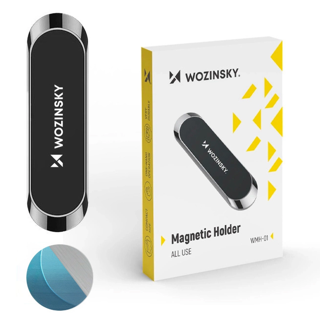 Casti wireless TWS - Suport magnetic pentru bord Wozinsky, autoadeziv – Negru (WMH-01)