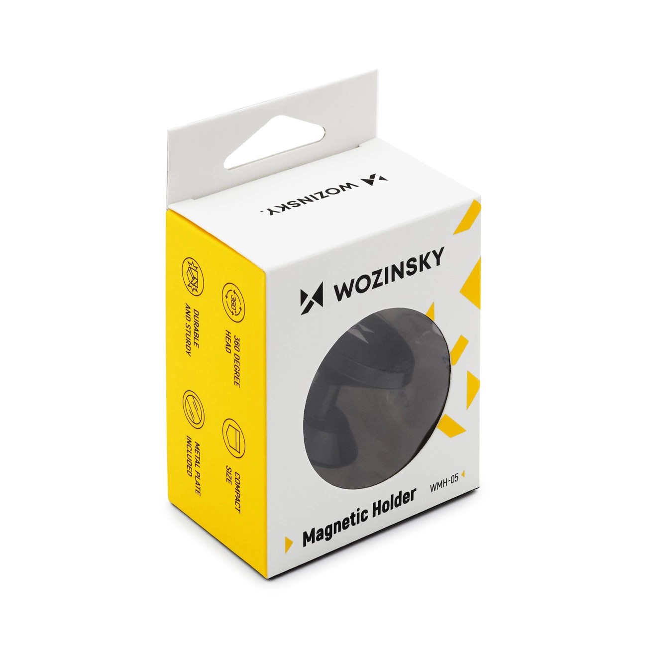 Wozinsky Suport auto magnetic pentru bord, 360°, autoadeziv – Negru (WMH-05) [2]