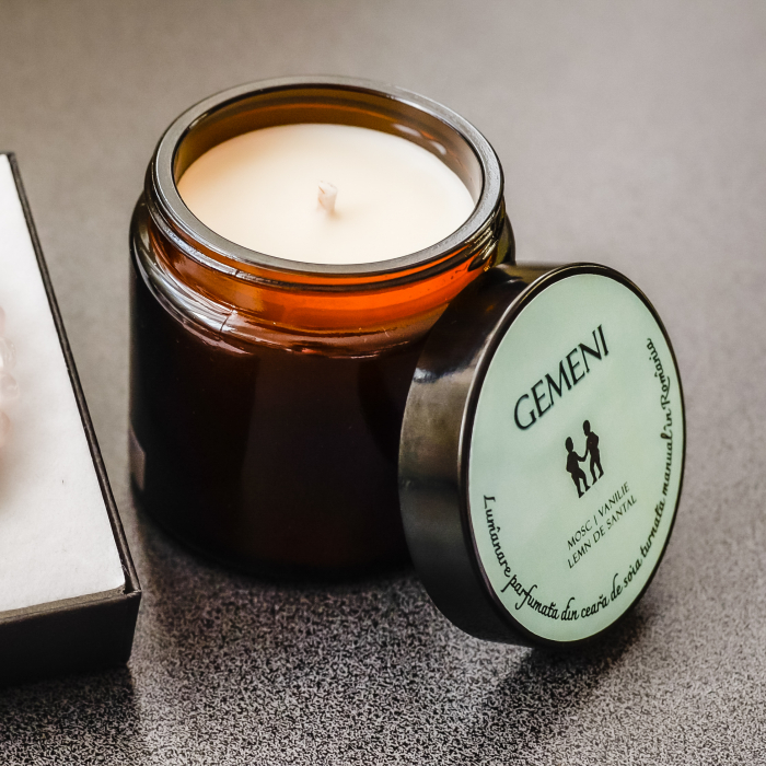 Gemeni - Lumânare Parfumată Și Brățară Semiprețioasă - Pachet Cadou Zodie [4]
