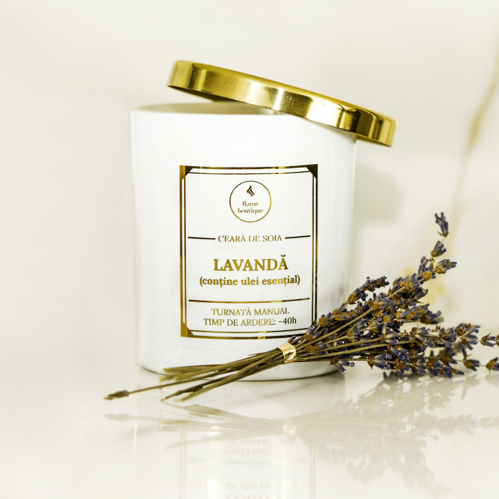 lumanare parfumata lavanda - contine ulei esential [2]