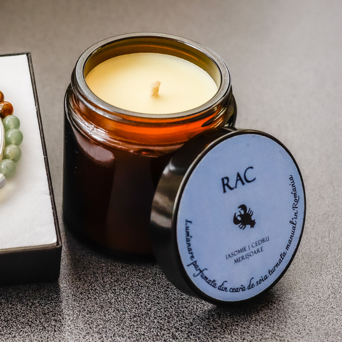 Rac - Lumânare Parfumată Și Brățară Semiprețioasă - Pachet Cadou Zodie [4]