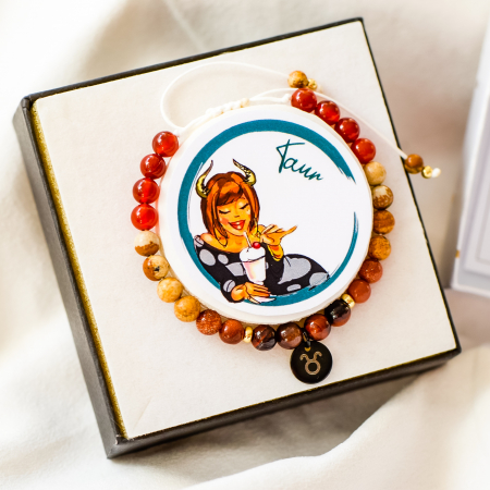 Taur - Lumânare Parfumată Și Brățară Semiprețioasă - Pachet Cadou Zodie [2]