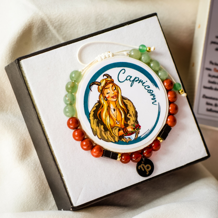 Capricorn - Lumânare Parfumată Și Brățară Semiprețioasă - Pachet Cadou Zodie [2]