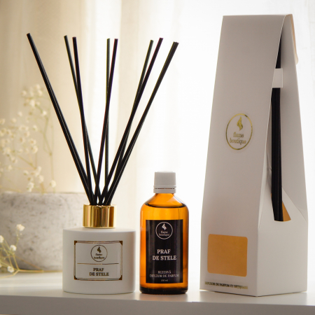 Praf De Stele - Difuzor Parfumat Cu Bețișoare Din Fibre - Premium, Alb, 100ml [2]